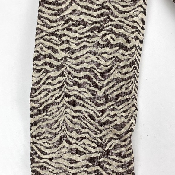 NOS Dana Buchman Petite Women's Sz 4P Chocolate Zebra Striped Collarless Jacket - Picture 14 of 16